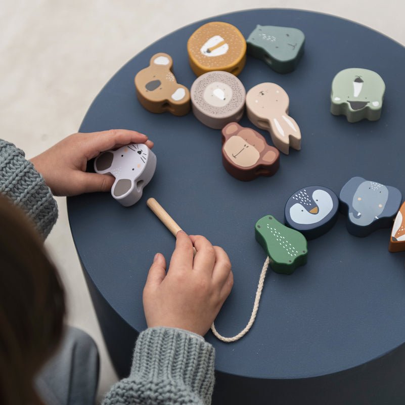 JUGUETE DE MADERA TRIXIE ·PERLAS ANIMALES· - Happy Moments Baby