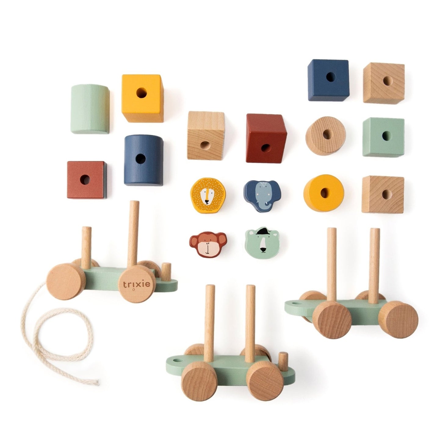 JUGUETE DE MADERA TRIXIE ·TREN DE ANIMALES· - Happy Moments Baby