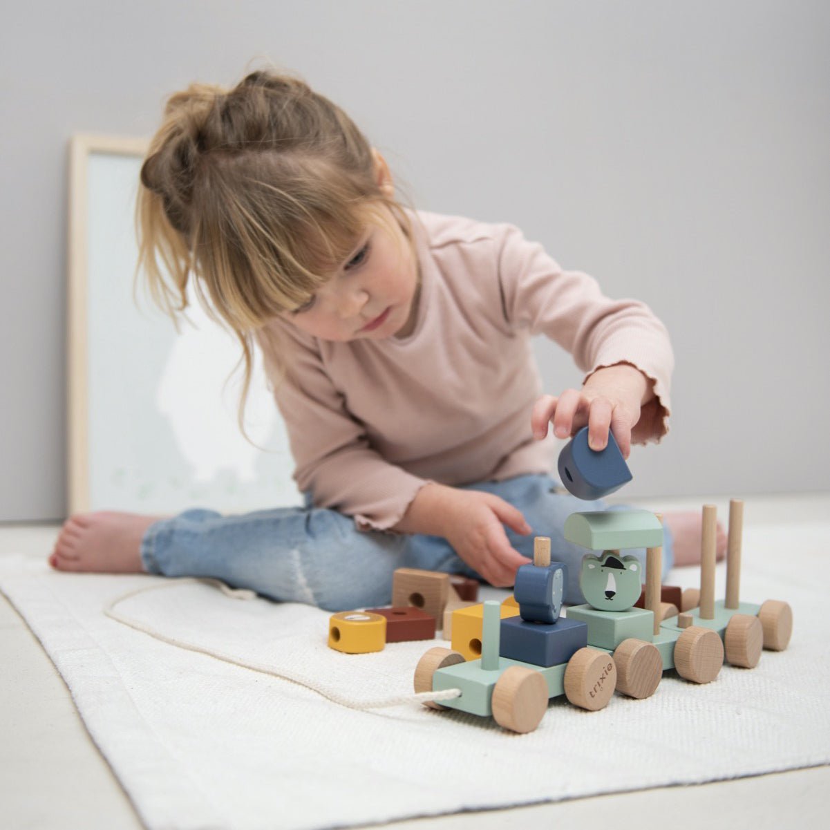 JUGUETE DE MADERA TRIXIE ·TREN DE ANIMALES· - Happy Moments Baby