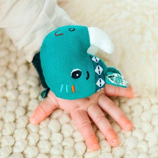 JUGUETE DE TELA LILLIPUTIENS ·PULSERA SONAJERO MARIUS· - Happy Moments Baby