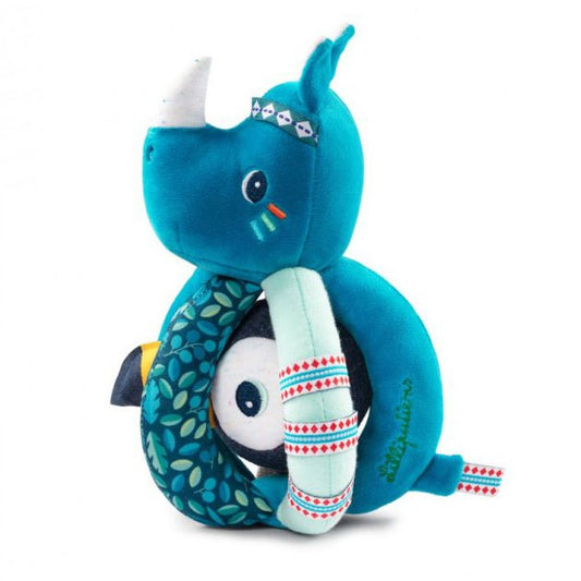JUGUETE DE TELA LILLIPUTIENS ·SONAJERO CON ASAS MARIUS EL RINOCERONTE· - Happy Moments Baby