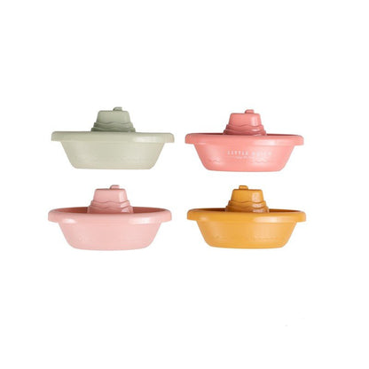 JUGUETE PARA EL BAÑO LITTLE DUTCH ·BARCOS APILABLES ROSAS· - Happy Moments Baby