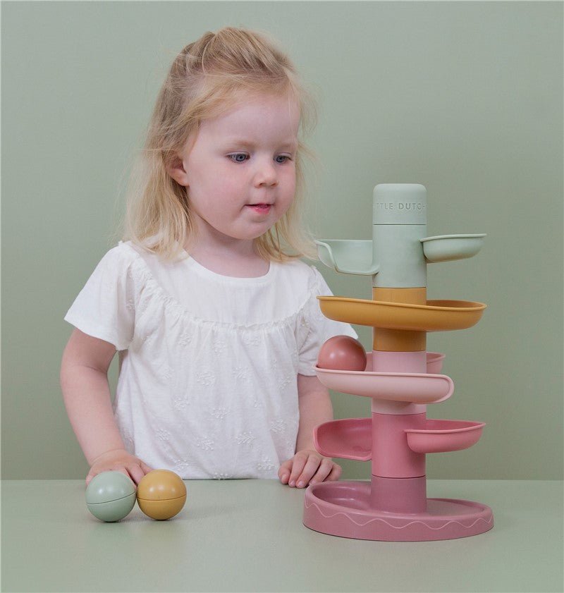 JUGUETE SENSORIAL LITTLE DUTCH ·CIRCUITO BOLA ROSA· - Happy Moments Baby