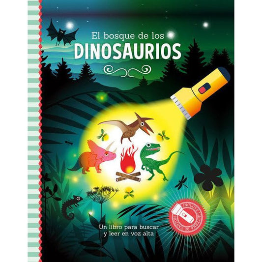 LIBRO INFANTIL - EL BOSQUE DE LOS DINOSAURIOS (CON LINTERNA) - Happy Moments Baby