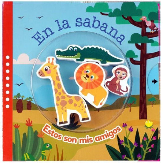 LIBRO INFANTIL - EN LA SABANA (INTERACTIVO) - Happy Moments Baby