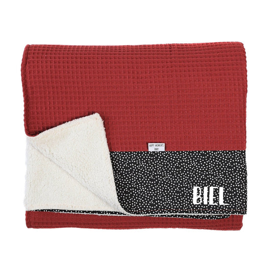 MANTA ARRULLO BEBÉ ·GRANATE· - Happy Moments Baby