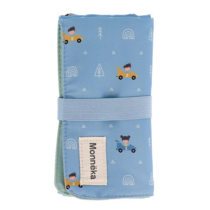 MANTEL DE JUEGO ·CIRCUITO CON TRES COCHES MINT· - Happy Moments Baby