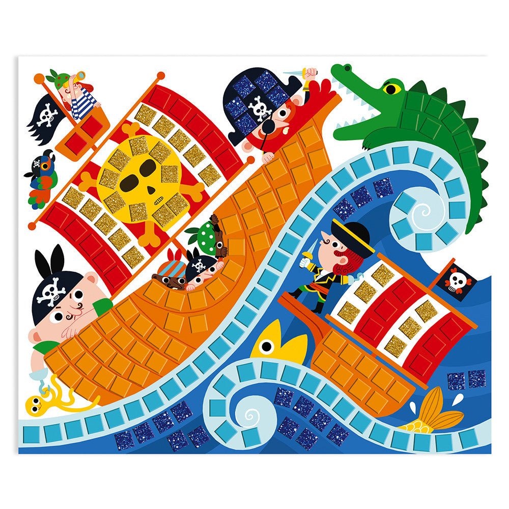 MANUALIDADES CON PEGATINAS JANOD ·MOSAICOS PIRATAS· - Happy Moments Baby