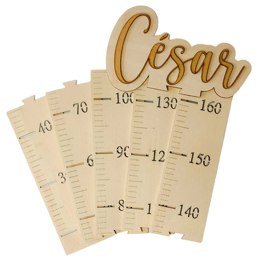 MEDIDOR INFANTIL PERSONALIZADO ·DREAMS MARRÓN· - Happy Moments Baby