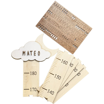 MEDIDOR INFANTIL PERSONALIZADO ·NUBE Y LUNA· - Happy Moments Baby