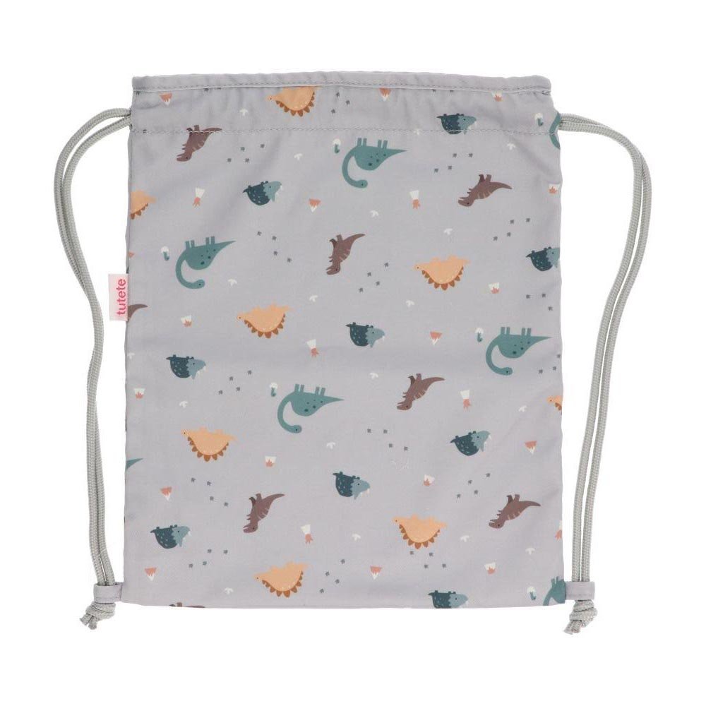 MOCHILA SACO INFANTIL DE TELA TUTETE ·DINOS WORLD· - Happy Moments Baby