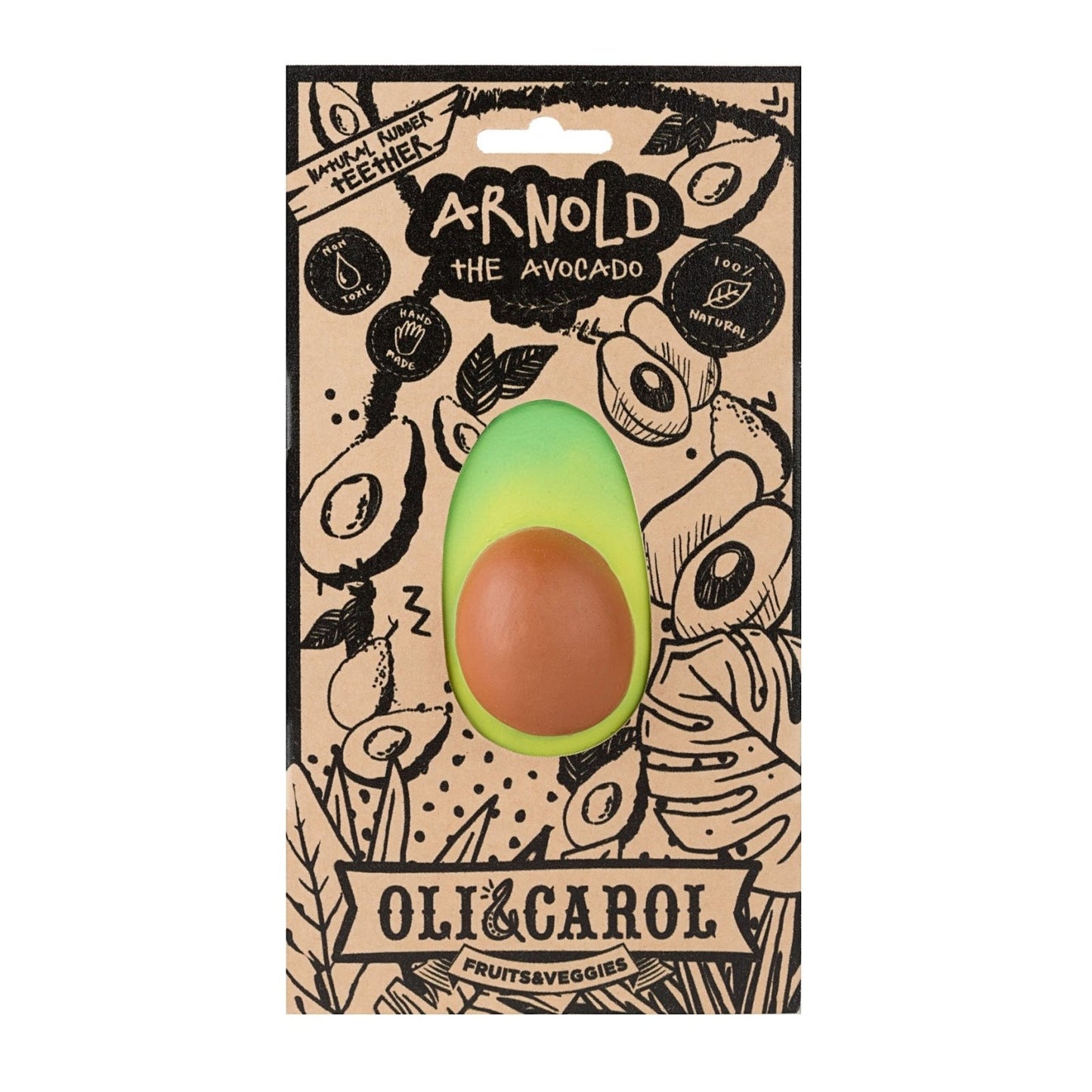 MORDEDOR 100% CAUCHO NATURAL OLI&CAROL ·AGUACATE· - Happy Moments Baby