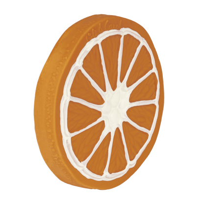 MORDEDOR 100% CAUCHO NATURAL OLI&CAROL ·NARANJA· - Happy Moments Baby