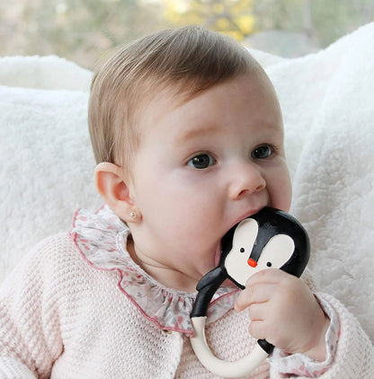 MORDEDOR FIGURA CAUCHO 100% NATURAL ·PINGÜINO NUI· - Happy Moments Baby