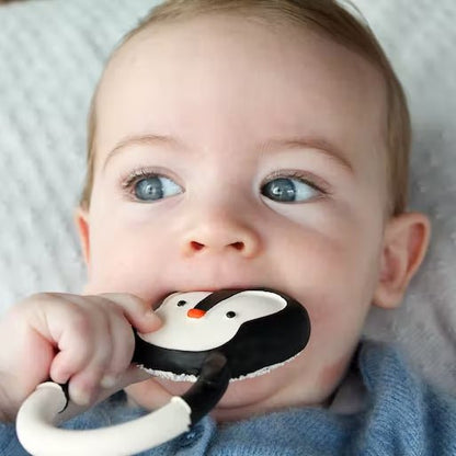 MORDEDOR FIGURA CAUCHO 100% NATURAL ·PINGÜINO NUI· - Happy Moments Baby