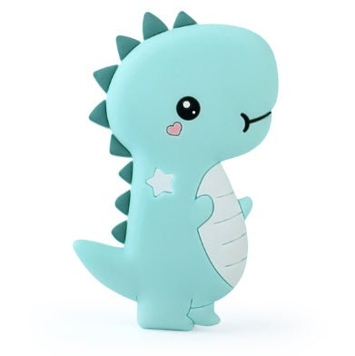 MORDEDOR FIGURA ·DINO BEBÉ TURQUESA· - Happy Moments Baby