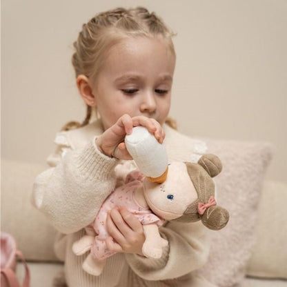 MUÑECA DE TELA LITTLE DUTCH ·BEBÉ ROSA CON CESTA Y ACCESORIOS· - Happy Moments Baby