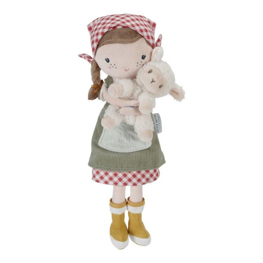 MUÑECA DE TELA MEDIANA LITTLE DUTCH ·ROSA GRANJERA CON OVEJA· - Happy Moments Baby