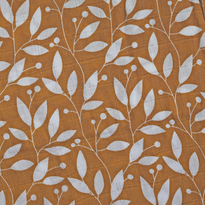 MUSELINA ALGODÓN 120x110cm ·FLORES MOSTAZA· - Happy Moments Baby