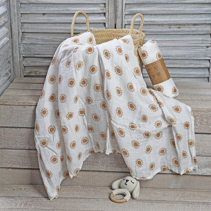 MUSELINA ALGODÓN 120x110cm ·SUN· - Happy Moments Baby