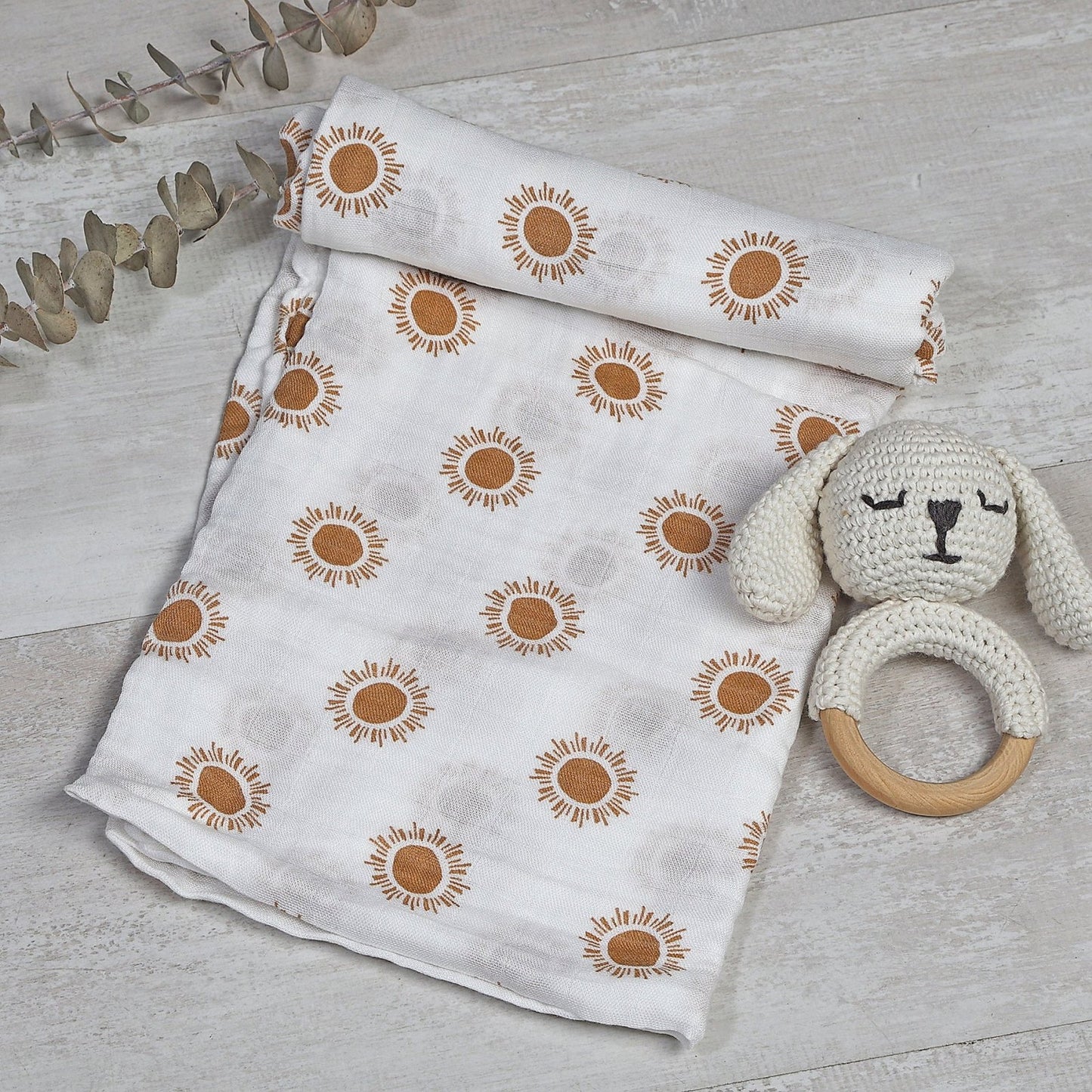 MUSELINA ALGODÓN 120x110cm ·SUN· - Happy Moments Baby