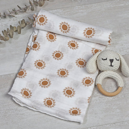 MUSELINA ALGODÓN 120x110cm ·SUN· - Happy Moments Baby