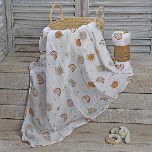 MUSELINA ALGODÓN 120x110cm ·WEATHER· - Happy Moments Baby