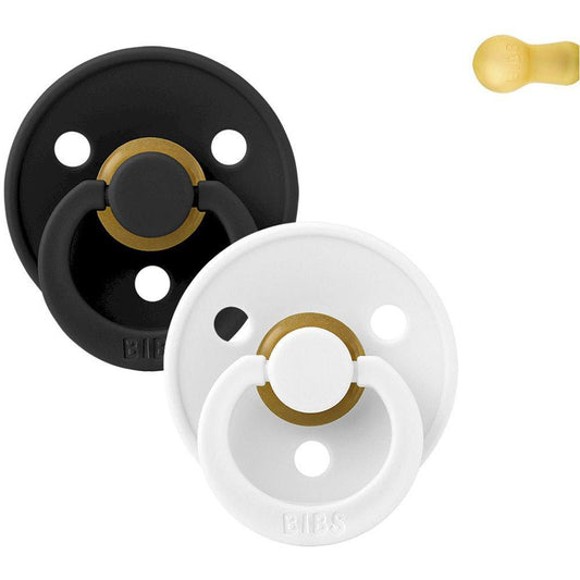 PACK 2 CHUPETES BIBS ·ROUND BLACK/WHITE· - Happy Moments Baby