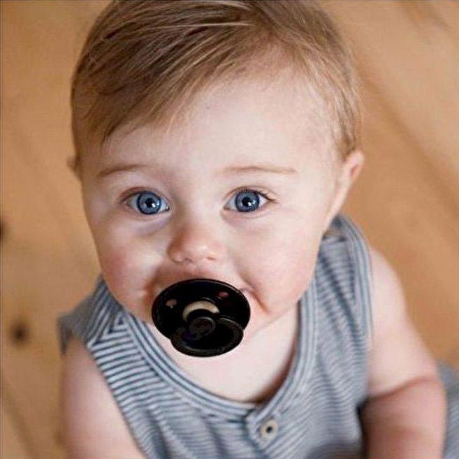 PACK 2 CHUPETES BIBS ·ROUND BLACK/WHITE· - Happy Moments Baby