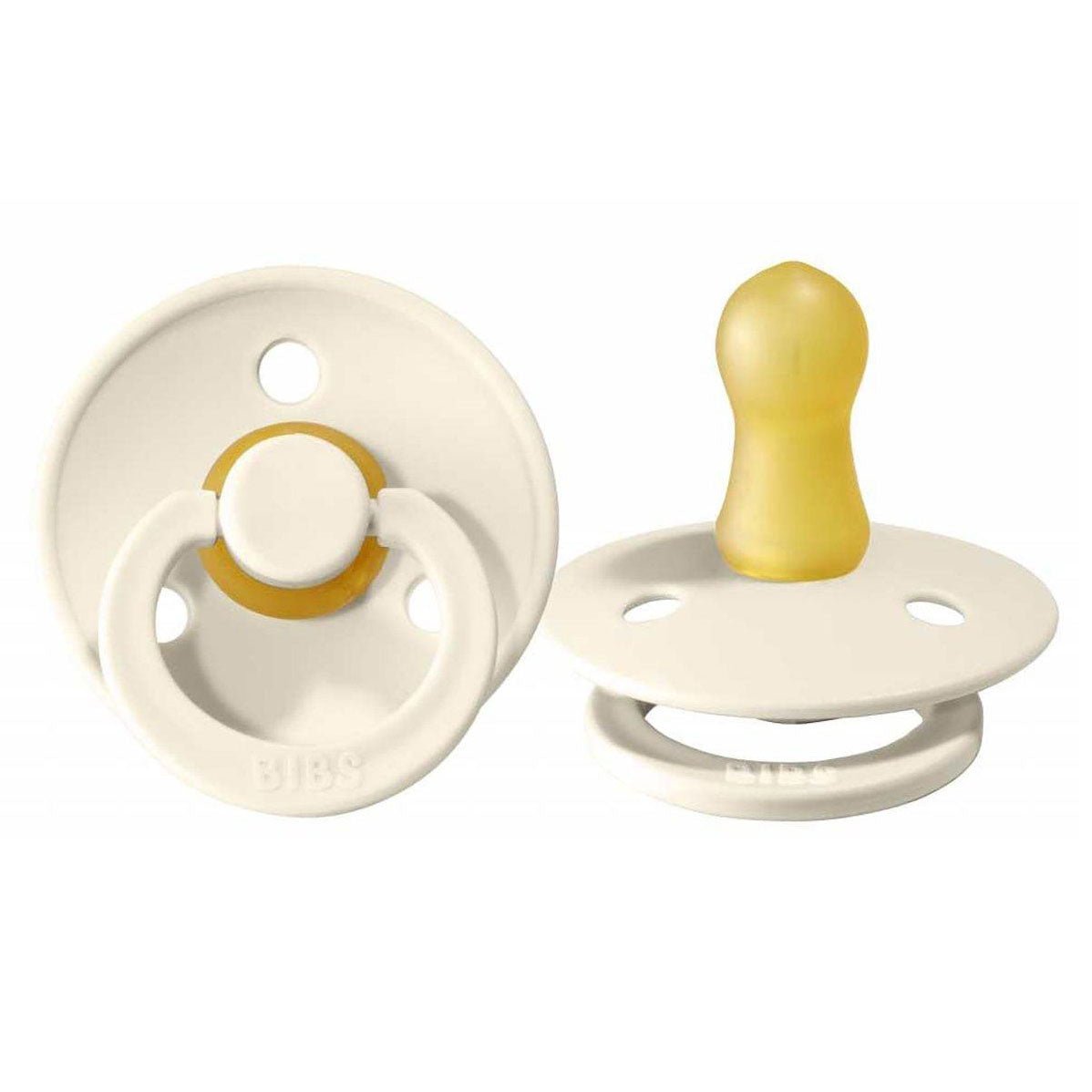 PACK 2 CHUPETES BIBS ·ROUND BLUSH/IVORY· - Happy Moments Baby