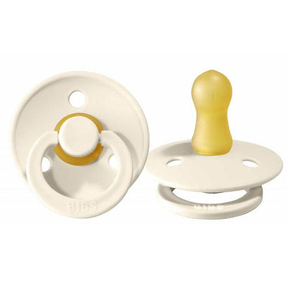 PACK 2 CHUPETES BIBS ·ROUND BLUSH/IVORY· - Happy Moments Baby