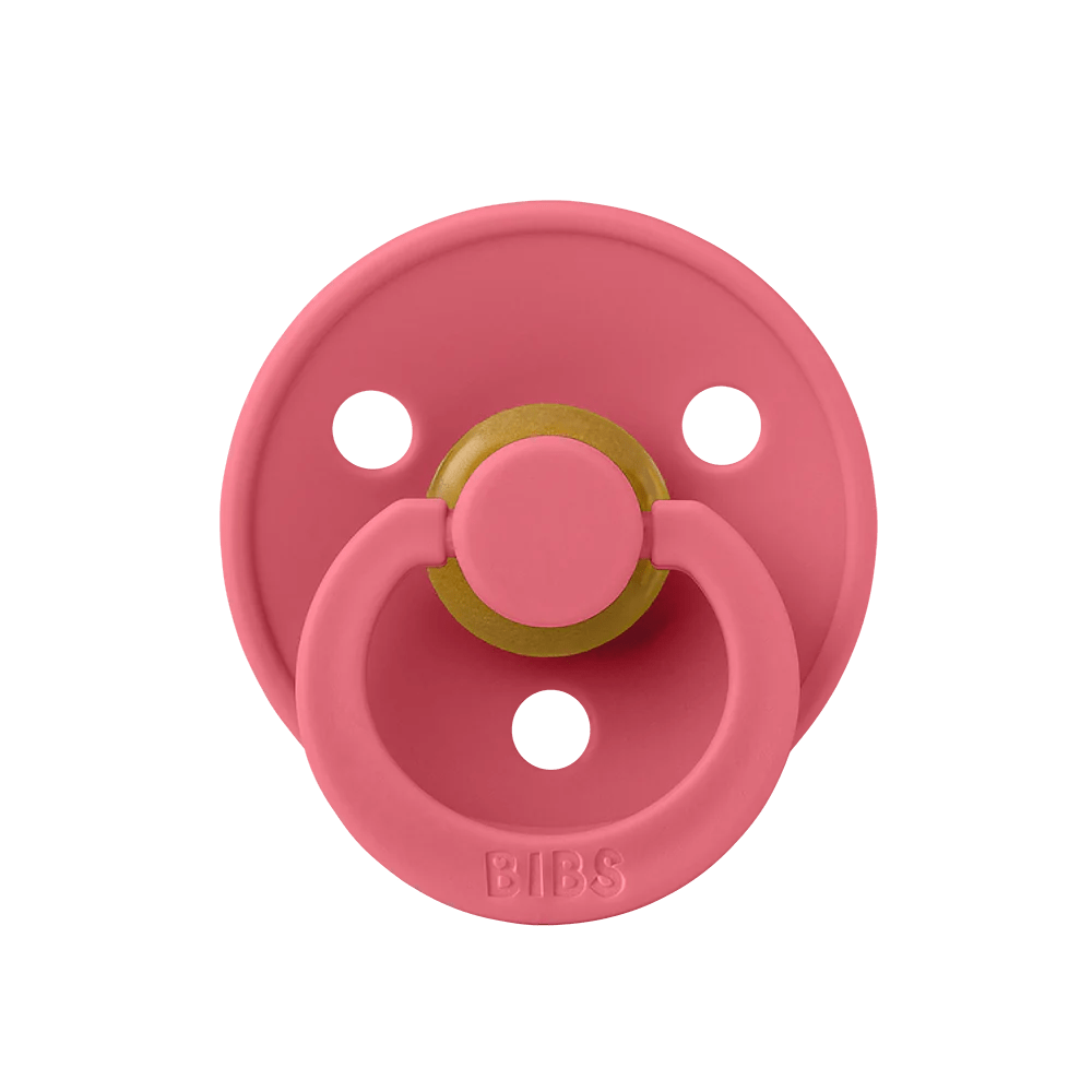 PACK 2 CHUPETES BIBS ·ROUND CORAL/RUBY· - Happy Moments Baby