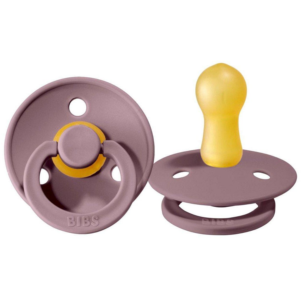 PACK 2 CHUPETES BIBS ·ROUND DUSTY LILAC/HEATHER· - Happy Moments Baby