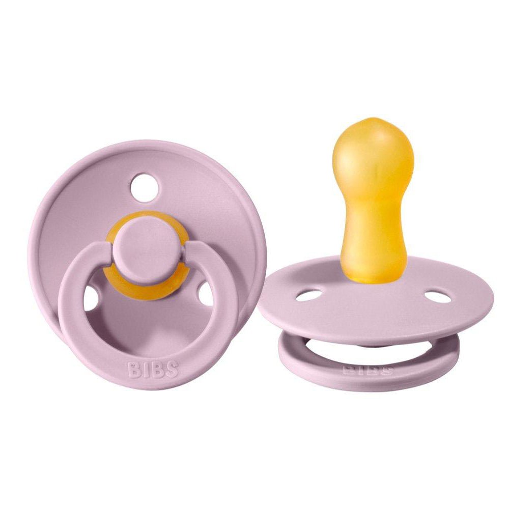 PACK 2 CHUPETES BIBS ·ROUND DUSTY LILAC/HEATHER· - Happy Moments Baby