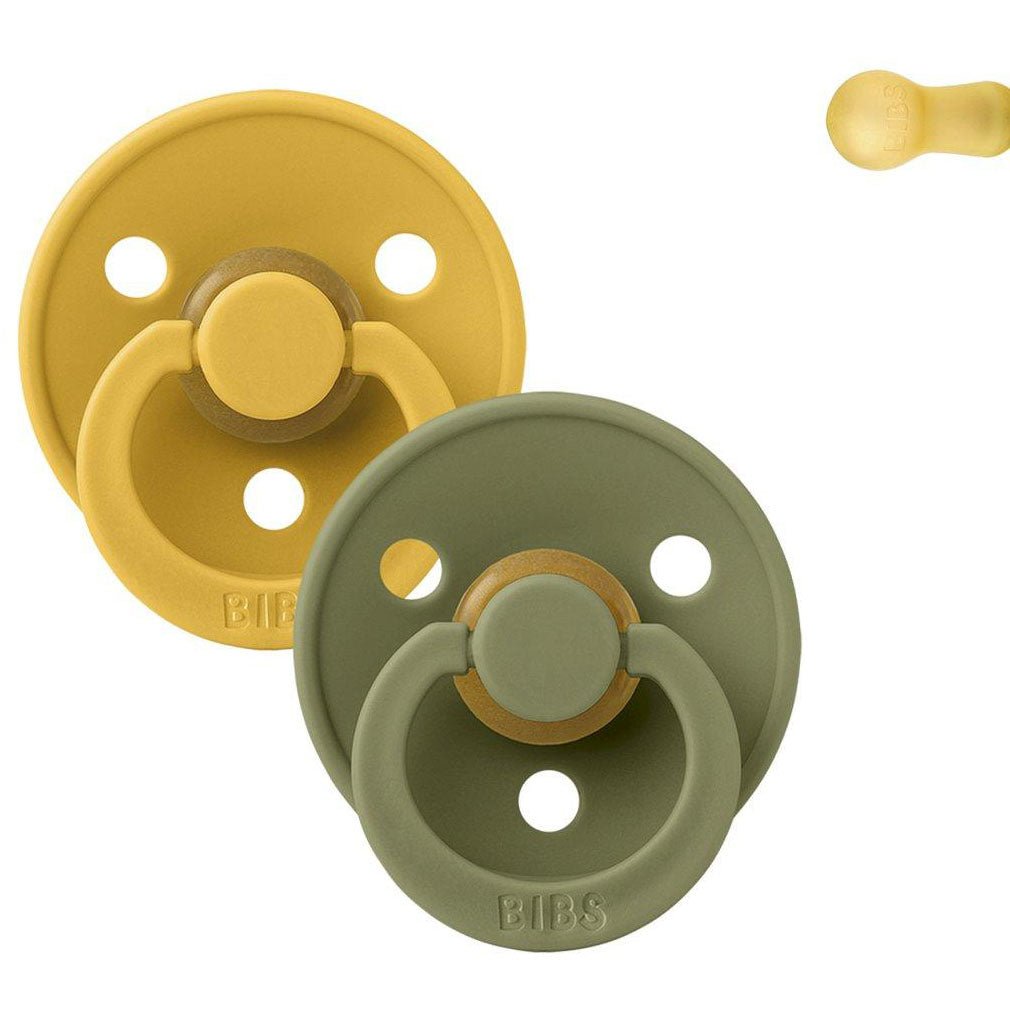 PACK 2 CHUPETES BIBS ·ROUND HONEY BEE/OLIVE· - Happy Moments Baby