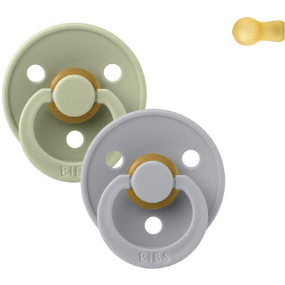 PACK 2 CHUPETES BIBS ·ROUND SAGE/CLOUD· - Happy Moments Baby