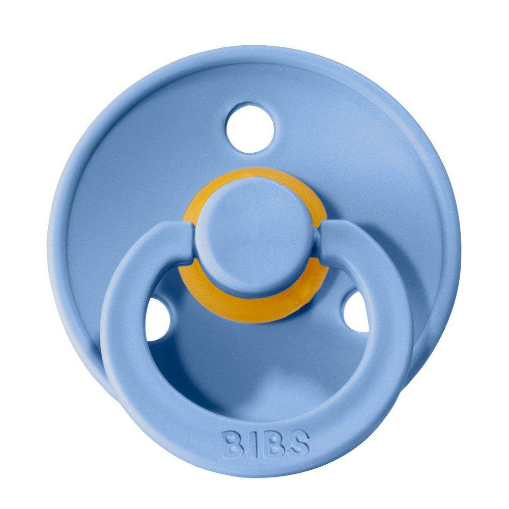 PACK 2 CHUPETES BIBS ·ROUND SKY BLUE/STEEL BLUE· - Happy Moments Baby
