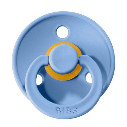 PACK 2 CHUPETES BIBS ·ROUND SKY BLUE/STEEL BLUE· - Happy Moments Baby