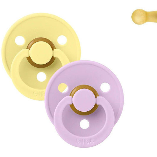 PACK 2 CHUPETES BIBS ·ROUND SUNSHINE/VIOLET SKY· - Happy Moments Baby