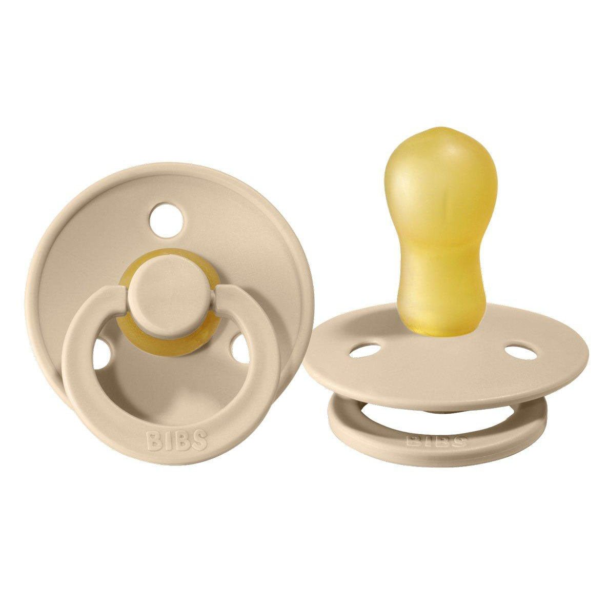 PACK 2 CHUPETES BIBS ·ROUND VANILLA/MUSTARD· - Happy Moments Baby