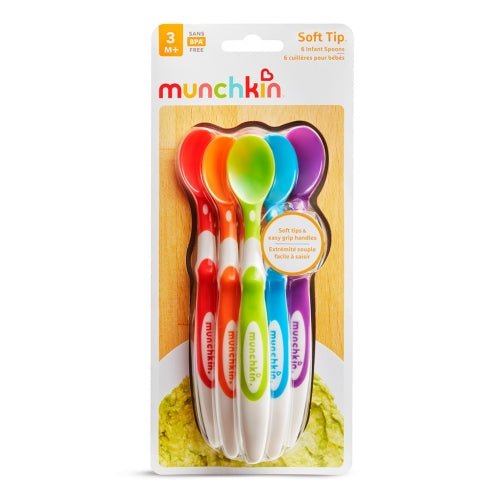 PACK 6 CUCHARAS DE PUNTA BLANDA MUNCHKIN - Happy Moments Baby