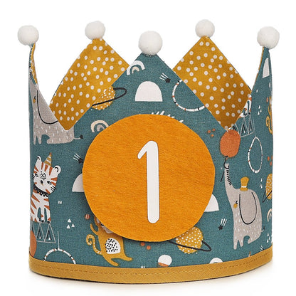 PACK CORONA + CAMISETA CUMPLEAÑOS ·ANIMALES CIRCO· - Happy Moments Baby
