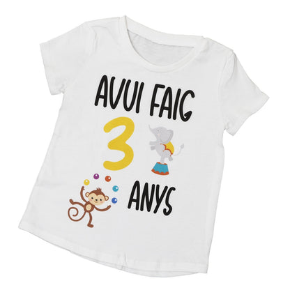PACK CORONA + CAMISETA CUMPLEAÑOS ·ANIMALES CIRCO· - Happy Moments Baby