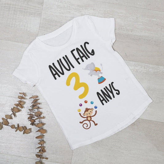 PACK CORONA + CAMISETA CUMPLEAÑOS ·ANIMALES CIRCO· - Happy Moments Baby