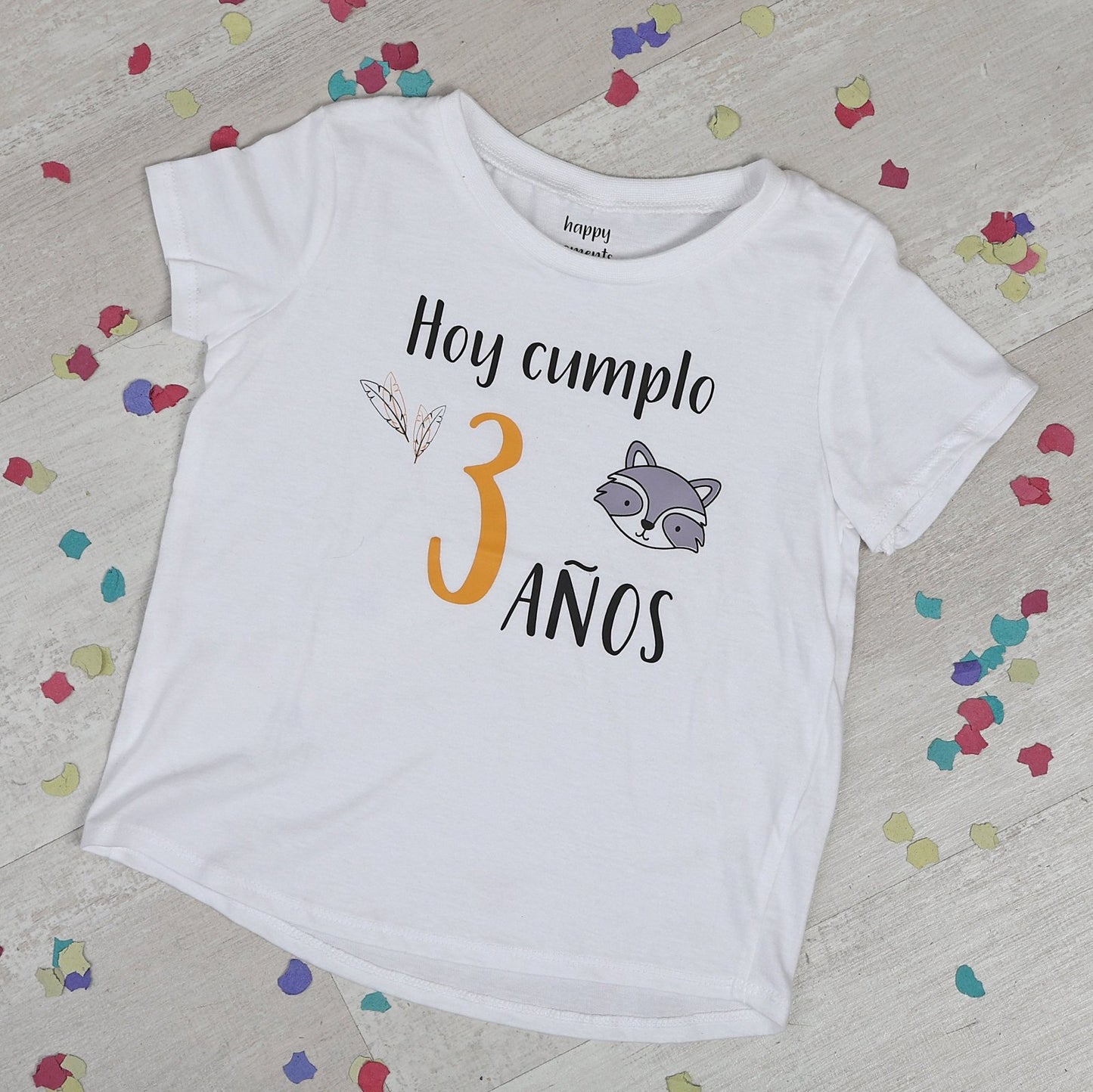 PACK CORONA + CAMISETA CUMPLEAÑOS ·MAPACHE· - Happy Moments Baby