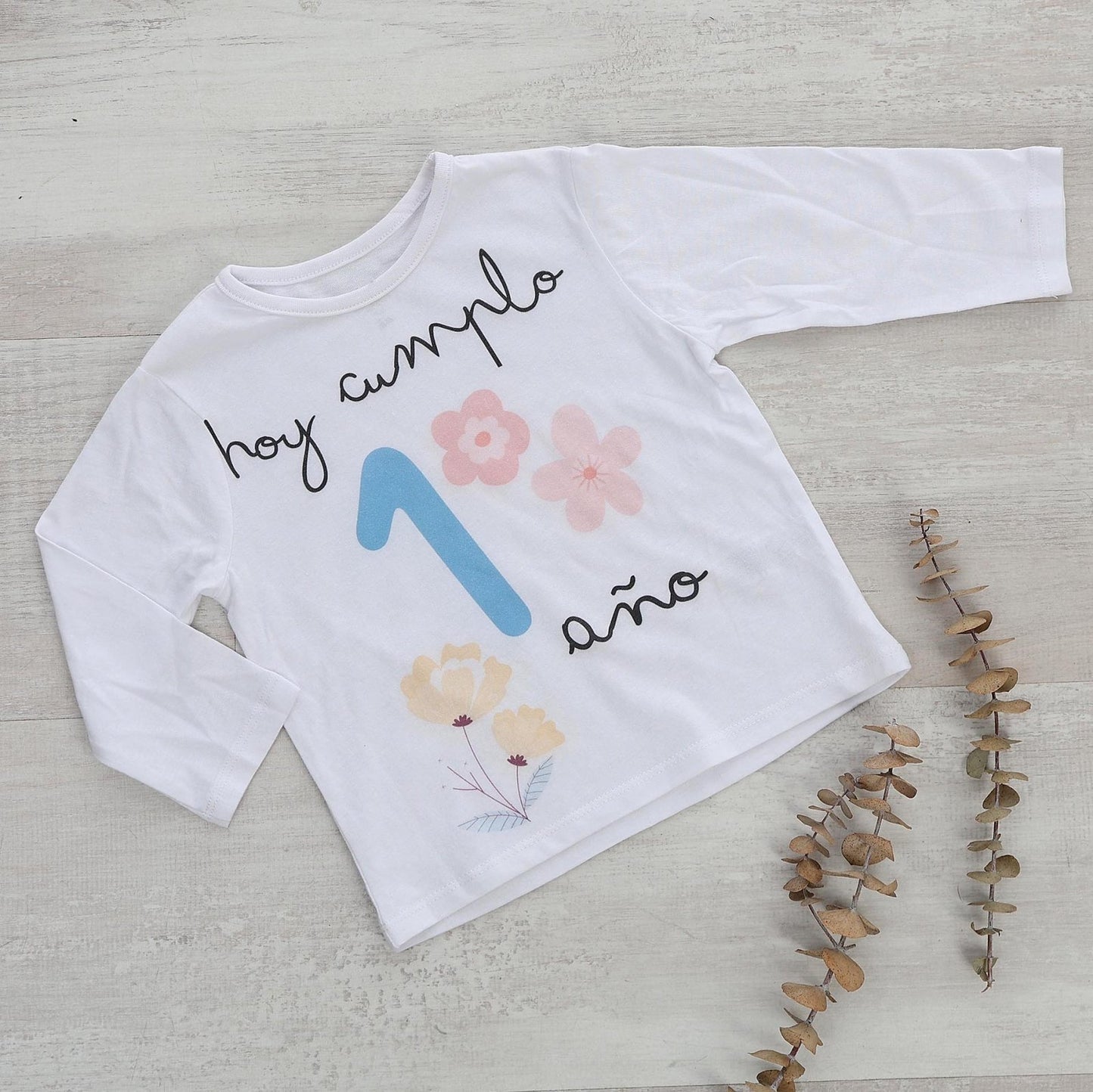 PACK CORONA + CAMISETA CUMPLEAÑOS ·PRIMAVERA· - Happy Moments Baby