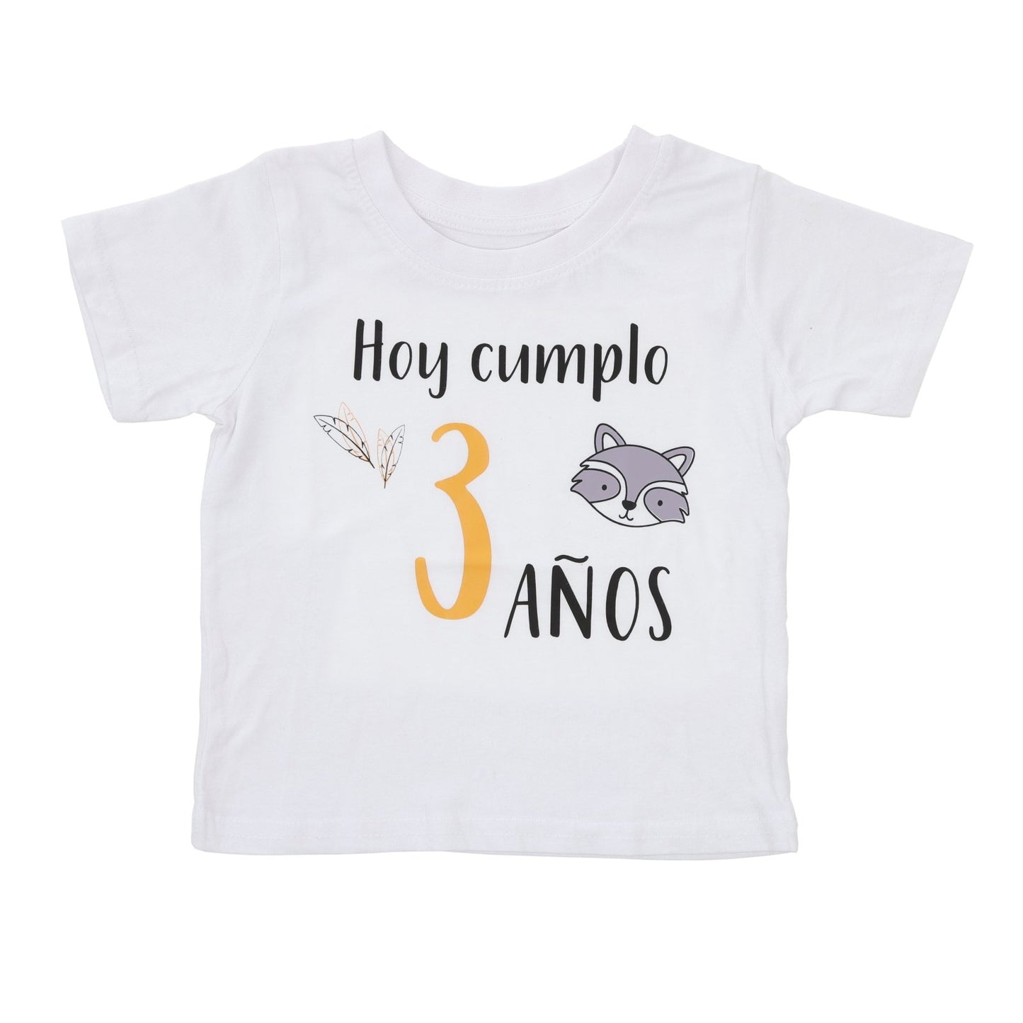 PACK CORONA + CAMISETA + TOPPER CUMPLEAÑOS ·MAPACHE· - Happy Moments Baby