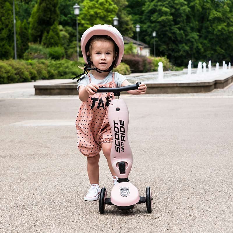 PATINETE EVOLUTIVO SCOOT AND RIDE 2 EN 1 ·HIGHWAYKICK ONE ROSE· - Happy Moments Baby