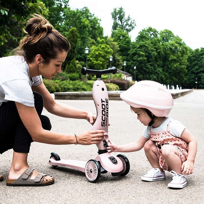 PATINETE EVOLUTIVO SCOOT AND RIDE 2 EN 1 ·HIGHWAYKICK ONE ROSE· - Happy Moments Baby