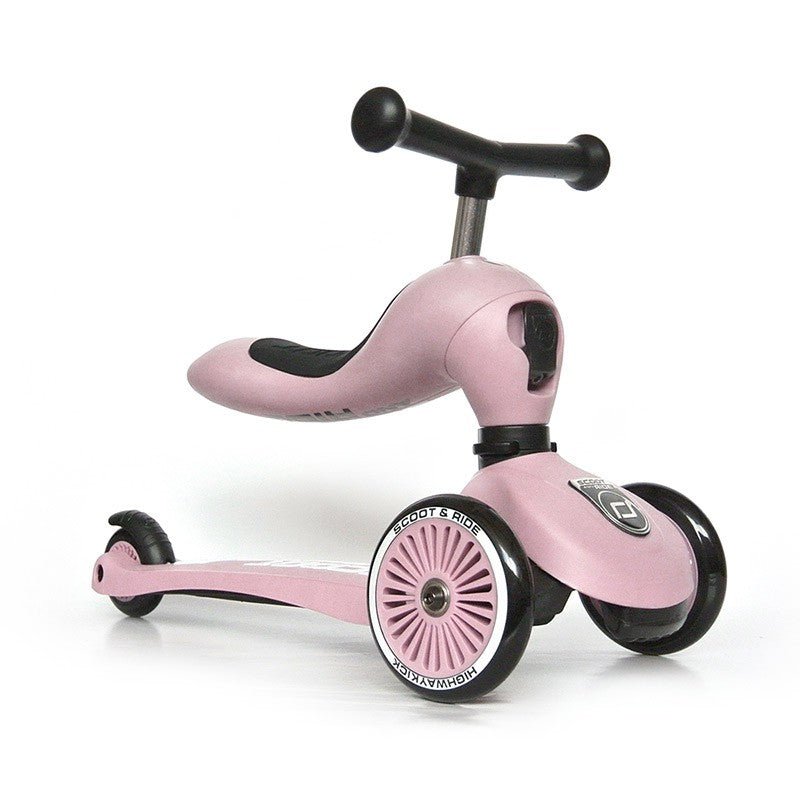 PATINETE EVOLUTIVO SCOOT AND RIDE 2 EN 1 ·HIGHWAYKICK ONE ROSE· - Happy Moments Baby